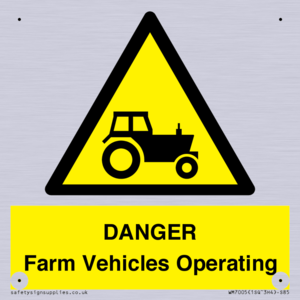 DANGER Farm Vehicles Operating
